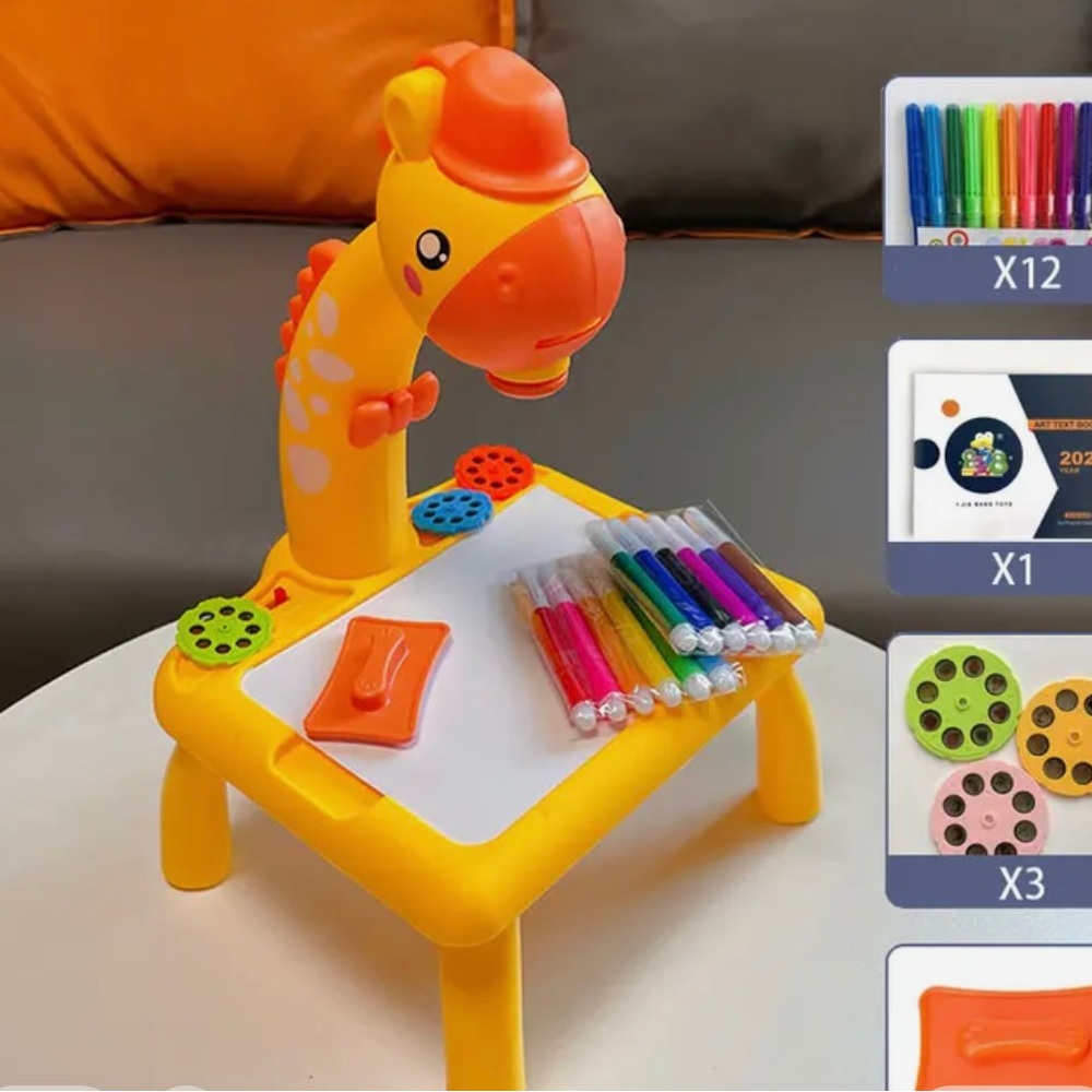Children’s LED Projector Drawing toy Giraffe theme with slides